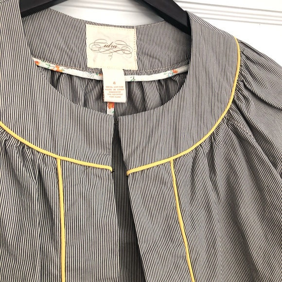 Anthropologie Cidra Ticking Stripe Swing Jacket - Picture 5 of 8